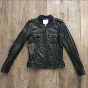 NWOT Piperlime Collection Black Leather Jacket Small